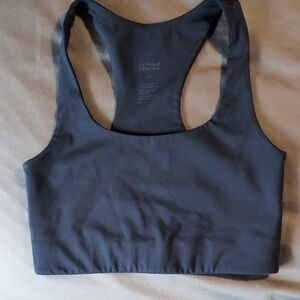 Girlfriend Collective Navy Minimalist Sports Bra
